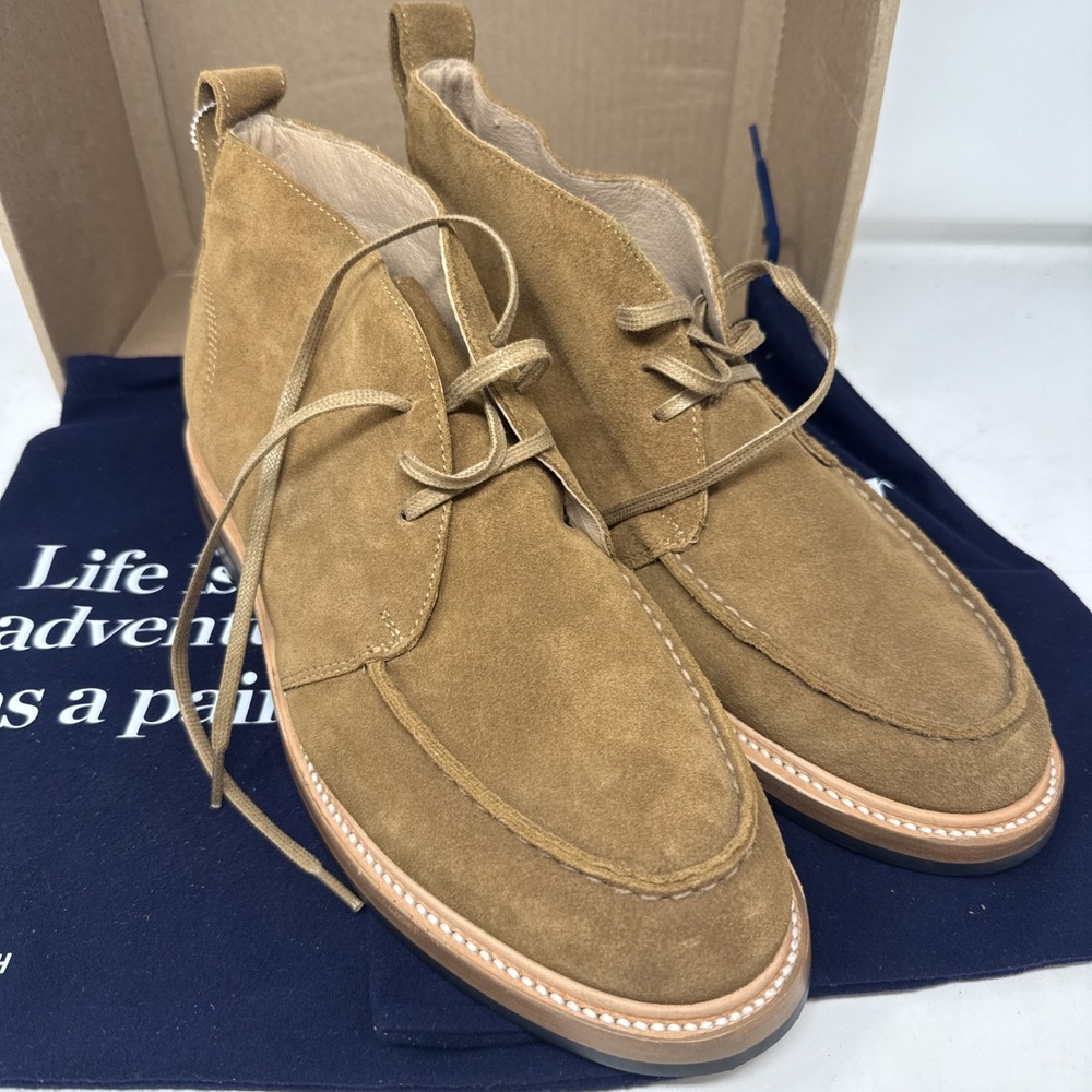 Mens 12 Taylor Stitch Forester Chukka Boot Brown Suede Ankle Vibram Leather